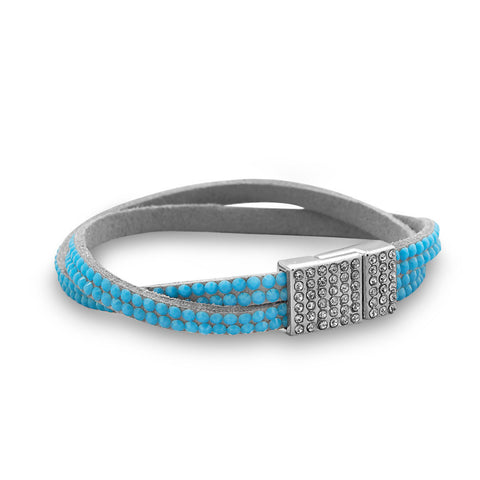 Twist Design Blue Hollywood Fashion Bracelet