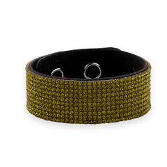 Glamorous Green Crystal Hollywood Fashion Bracelet