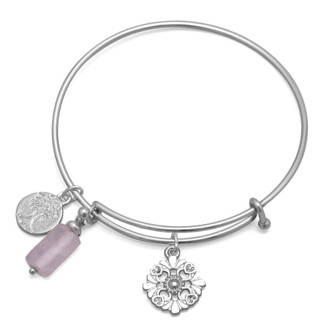 Expandable Tree Charm Fashion Bangle Bracelet