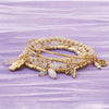 Expandable Gold Tone Angel Wing Fashion Bangle Bracelet