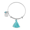 Expandable Turquoise Tassel Celtic Charm Fashion Bangle Bracelet