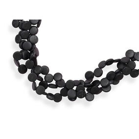 Triple Strand Coco Wood Bead Fashion Necklace