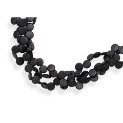 Triple Strand Coco Wood Bead Fashion Necklace