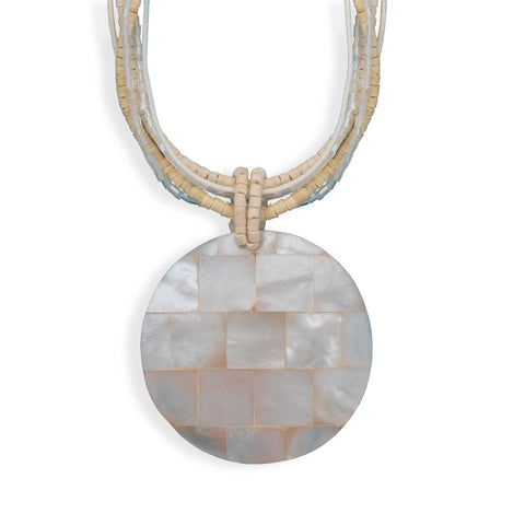 Multistrand Fashion Necklace with Shell