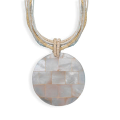 Multistrand Fashion Necklace with Shell