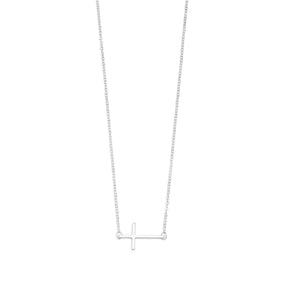 16.5"+2" Sideways Cross Fashion Necklace