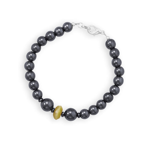 8.5" Hematite Fashion Bracelet