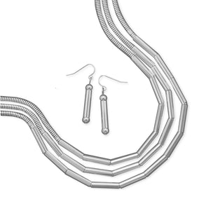 Snake Chain and Tube Bead Fashion Set