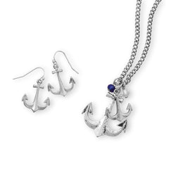 Anchors Away Fashion Necklace and Earring Set