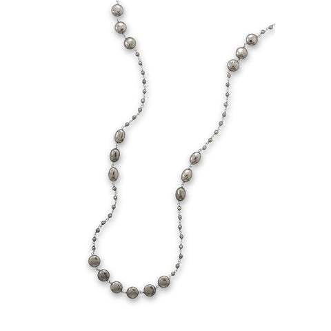 36" Plated Copper and Pyrite Necklace