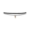 Double Strand Fashion Choker with Lightning Bolt Slide