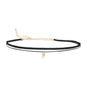 Double Strand Fashion Choker with Lightning Bolt Slide