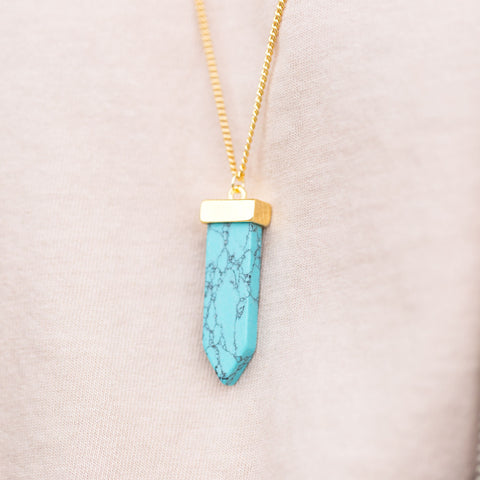 14 Karat Gold Plated Magensite Spike Fashion Necklace