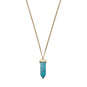 14 Karat Gold Plated Magensite Spike Fashion Necklace