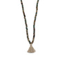 Jasper Mala Bead Fashion Necklace with Tassel