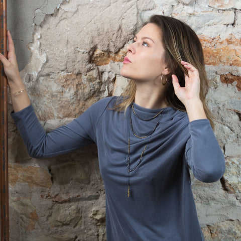 Hammered Gold Tone Fashion Hoop Earrings