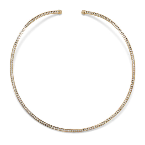 Gold Tone Crystal Fashion Flex Collar