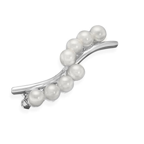 Silver Plated Pearl Fashion Pin
