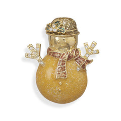 14 Karat Gold Plated Snowman Fashion Pin