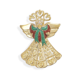 14 Karat Gold Plated Angel Fashion Pin