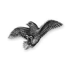 White Brass Eagle Jacket Pin
