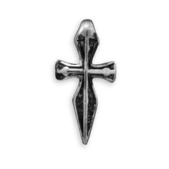 Oxidized Stainless Steel Cross Design Slide