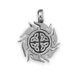 White Brass Celtic Design Pendant