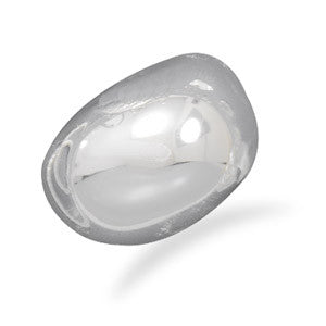 Silver Plated Brass Domed Fashion Ring