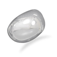 Silver Plated Brass Domed Fashion Ring