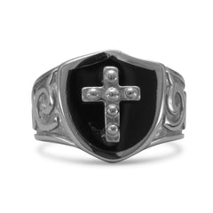 Stainless Steel Cross Design Ring