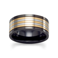 Tri Tone Stainless Steel Spin Ring