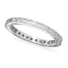 Rhodium Plated Brass Eternity Ring
