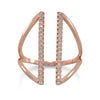 14 Karat Rose Gold Plated CZ Bar Fashion Ring
