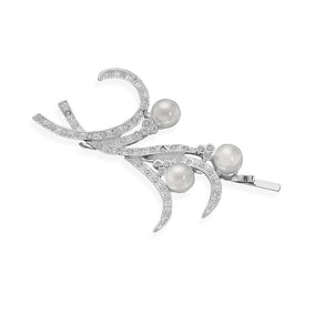 Multistone Silver Plated Fashion Bobby Pin