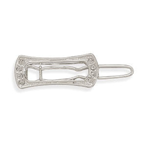 Silver Plated Crystal Fashion Barrette