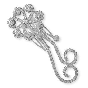 Crystal Flower Fashion Hair Comb