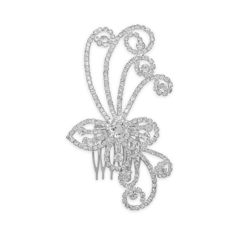 Crystal Swirl Design Fashion Hair Comb