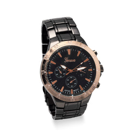 Gunmetal and Rose Tone Men's Fashion Watch