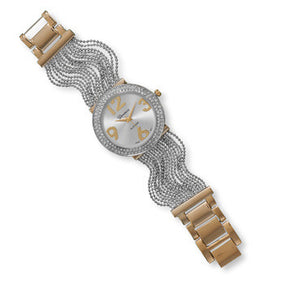 Two Tone Multistrand Fashion Watch