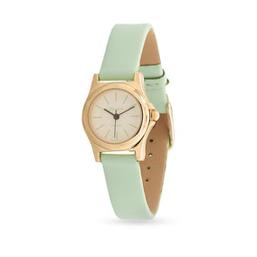 Mint Leather Thin Band Fashion Watch
