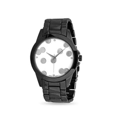 Gunmetal Tone Bubble Design Fashion Watch