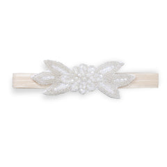 Ivory Fashion Headband with Crystal Embellished Flower