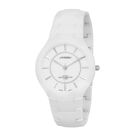 Large White Ceramic Watch
