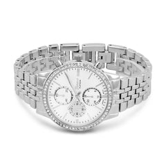 Silver Tone and Crystal Fashion Watch