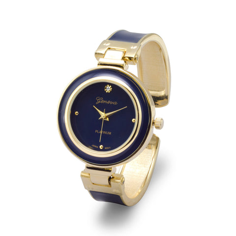 Blue Epoxy Fashion Cuff Watch