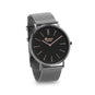 Gunmetal Tone Mesh Fashion Watch