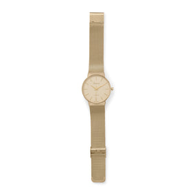 Gold Tone Mesh Unisex Fashion Watch
