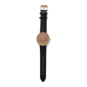Black Leather Unisex Fashion Watch
