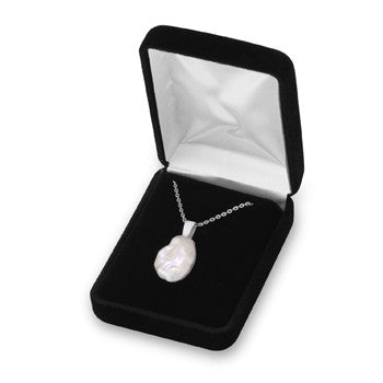 16" + 2" Baroque Cultured Freshwater Pearl Necklace with Gift Box