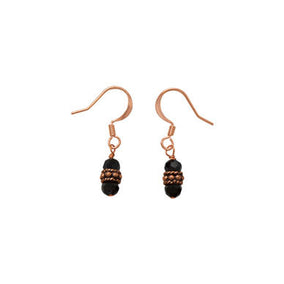 Peppercorn Czech Glass Copper Earrings